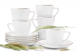 Komplet filiżanek dla 6 osób porcelana Złota Linia (12el.) BOSS ZŁOTA LINIA Konsimo - Filiżanki - miniaturka - grafika 1