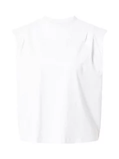 Koszulki i topy damskie - Urban Classics Women's Ladies Organic Heavy Pleated Shoulder Top T-Shirt, White, M, biały, M - grafika 1