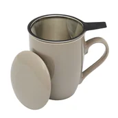 Kubki - Fernity Kubek Mira beżowy z zaparzaczem i pokrywką - miniaturka - grafika 1