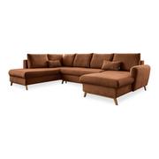 Narożniki - Ceglasta rozkładana sofa w kształcie litery "U" Miuform Scandic Lagom, lewostronna - miniaturka - grafika 1
