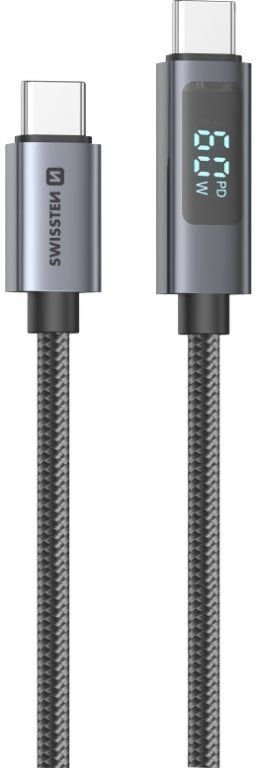 Swissten Swissten LCD Cable 60W USB-C - USB-C 1m