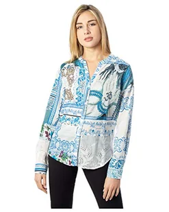 Desigual Damska bluzka Cam_Sorrento, Niebieski (Directoire Blue 5157), L - Bluzki damskie - miniaturka - grafika 1