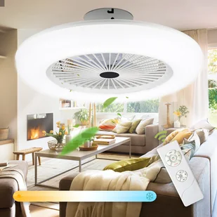 Wentylator sufitowy Jopassy 80w z pilotem zdalnego sterowania i ściemnianym oświetleniem LED - Wentylatory sufitowe - miniaturka - grafika 1
