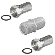 Inne akcesoria audio-wideo - Zestaw Do Łączenia Kabli Sat 2X Wtyk F + 1X Beczka F Libox Pak. - miniaturka - grafika 1