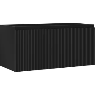 Mexen Rivel szafka łazienkowa podumywalkowa 100 cm, 1 szuflada, ryflowana , czarna mat - 91A20-10047-1-BF71 - Szafki łazienkowe - miniaturka - grafika 1