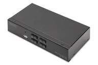 Przełączniki KVM - Digitus Przełącznik KVM, 4x1 DP, DP Out, USB - miniaturka - grafika 1