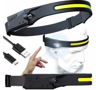 Latarki - Latarka Led Na Głowę Czołowa usb zakres 230 stopn - miniaturka - grafika 1
