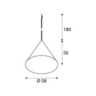 Lampy sufitowe - SLV Lampa wisząca Magico, możliwość ściemniania, biały / opal, salon / jadalnia, aluminium, nowoczesny - miniaturka - grafika 1