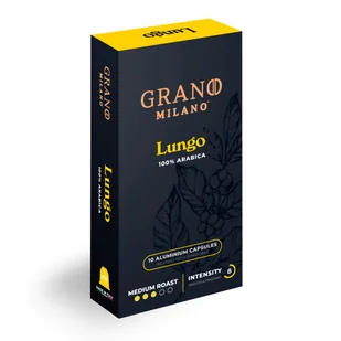 Kapsułki do ekspresów Nespresso* GRANO MILANO Lungo 100% Arabica 10 szt - Kawa w kapsułkach i saszetkach - miniaturka - grafika 1