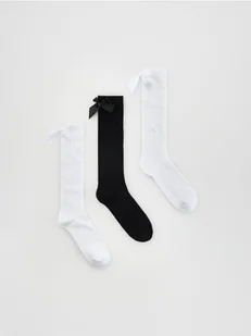 Reserved - Podkolanówki z kokardką 3 pack - biały - Moda i Uroda OUTLET - miniaturka - grafika 1