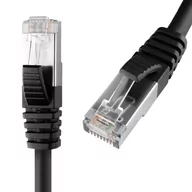 Pozostałe akcesoria sieciowe - Kabel RJ45 CAT8 S/FTP AWG26 CU LSZH czarny 12m - miniaturka - grafika 1