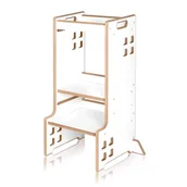 Krzesełka do karmienia - Pomocnik kuchenny LIONELO 2W1 Cass Biały - miniaturka - grafika 1