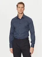 Koszule męskie - Calvin Klein Koszula K10K113844 Granatowy Slim Fit - miniaturka - grafika 1