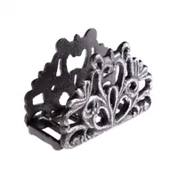 Pojemniki kuchenne - Serwetnik pojemnik na serwetki zdobiony żeliwny - miniaturka - grafika 1