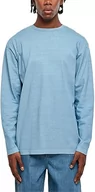 Bluzy męskie - Urban Classics Męska bluza Heavy Oversized Garment Dye z długim rękawem, męska bluza z wyciętymi ramionami i normalnym dopasowaniem, dostępna w rozmiarach S-5XL, niebieski poziomy., XL - miniaturka - grafika 1