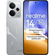 Telefony komórkowe - Realme 14 5G 8/256GB Srebrny - miniaturka - grafika 1