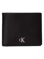 Portfele - Calvin Klein Skórzany portfel w kolorze czarnym - 11 x 9 x 2,5 cm - miniaturka - grafika 1