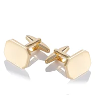 Spinki do mankietów i krawatów - Złote spinki do mankietów X2 N9923 - miniaturka - grafika 1