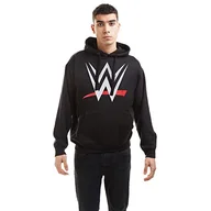Bluzy męskie - WWE Męska bluza z kapturem z logo, Czarny, S - miniaturka - grafika 1