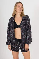 Kurtki damskie - Hurley Kurtka damska Woven Windbreaker czarny czarny S 3HWKJ0093 - miniaturka - grafika 1