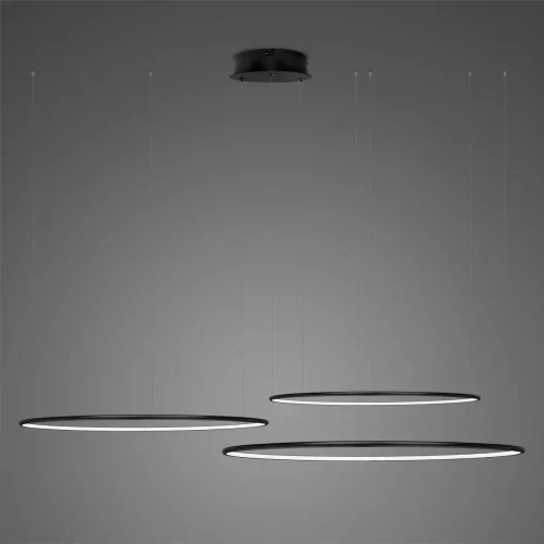 Lampa wisząca Ledowe Okręgi No.3 Φ80 cm in 3k 99W czarna Altavola Design
