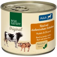 Mokra karma dla psów - REAL NATURE ADULT Wołowina z włoską Szynka 12x200 g - miniaturka - grafika 1