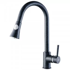 LAVEO BLD 769D DARU Bateria zlewozmywakowa stojąca z wyciąganą wylewką Jednouchwytowa Sposób montażu: stojący Głowica: 35 mm Zasięg wylewki: 229 mm Wykończenie: czarne - Baterie kuchenne - miniaturka - grafika 1