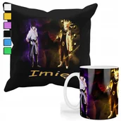 Gadżety dla niej i dla niego - ZESTAW KUBEK + PODUSZKA Z POSZEWKĄ- PREZENT DLA FANA NARUTO ANIME+ IMIĘ - miniaturka - grafika 1