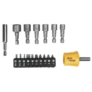 TOPEX Końcówka wkrętakowa i nasadki z uchwytem, zestaw 18 sztuk - Akcesoria do elektronarzędzi - miniaturka - grafika 1