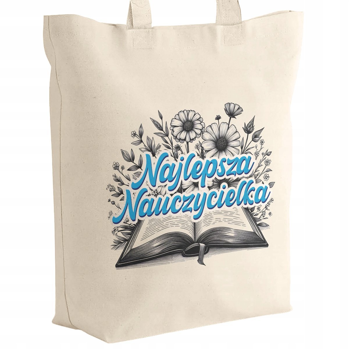 Torba bawełniana z dnem Dzień Nauczyciela Najlepsza Nauczycielka Prezent