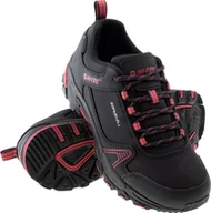 Buty trekkingowe damskie - Buty trekkingowe damskie Hi-Tec Hapiter Low czarno-czerwone r. 37 - miniaturka - grafika 1