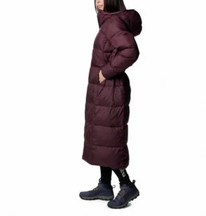 Damski płaszcz puchowy pikowany Columbia Pike Lake III Long Puffer Jacket - fioletowy - COLUMBIA - Płaszcze damskie - miniaturka - grafika 1