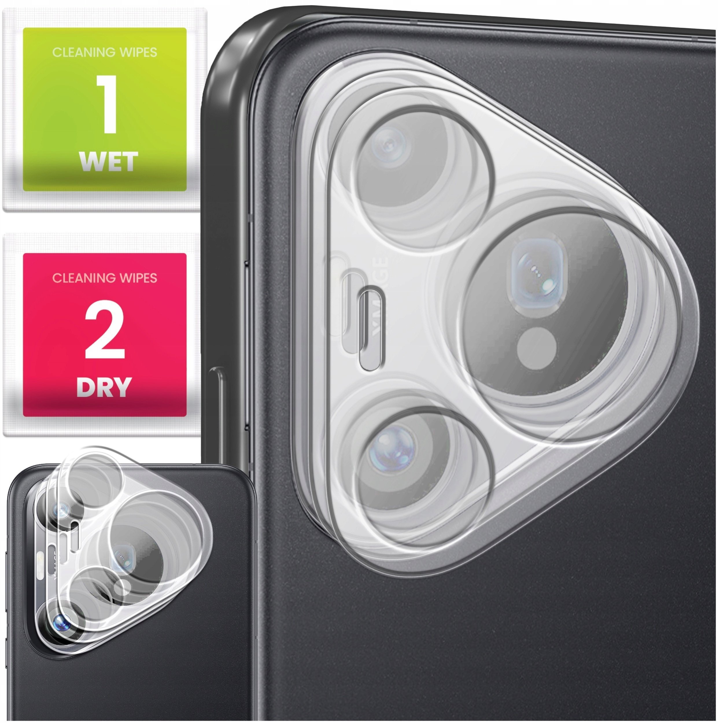 3-PAK Szkło Na Aparat Do Huawei Pura 70 Pro Hartowane, Ochronne, 9H