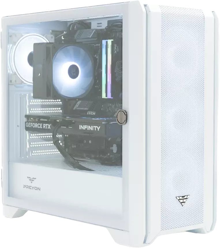 Komputer PREYON Windy Pro 880 White Ryzen 7 9800X3D, 64 GB, Radeon RX 9070 XT, Windows 11 Pro