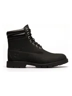 Botki damskie - Timberland Skórzane botki "6 In Basic" w kolorze czarnym - miniaturka - grafika 1