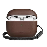 Akcesoria do słuchawek - Uniq UNIQ etui Terra AirPods 3 gen Genuine Leather brązowy/brown UNIQ539BR - miniaturka - grafika 1