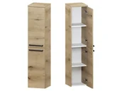 Szafki łazienkowe - Słupek Łazienkowy ATHD 30 cm 2D Prawy - Dąb Evoke Coast Mat - Uchwyty Czarne Matowe - miniaturka - grafika 1