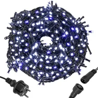 Oświetlenie świąteczne - Lampki choinkowe 500 Led biały zimny, flash niebieski 40 m oświetlenie świąteczne IP44 - miniaturka - grafika 1