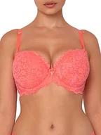 Biustonosze - Smart & Sexy Biustonosz damski Signature Lace Bra Push-Up, Punchy Peach, 80D - miniaturka - grafika 1