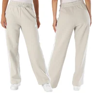 Spodnie damskie - Adidas Essentials 3-Stripes spodnie damskie ocieplane jasny beż JW9215 S - miniaturka - grafika 1