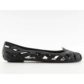 Baleriny - Baleriny meliski ażurowe czarne KM127 black - ButyModne - miniaturka - grafika 1