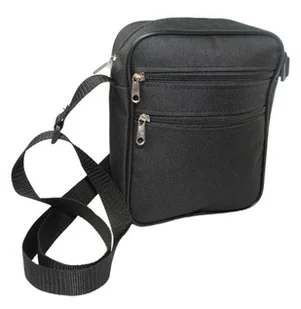 Skórzana Torba Męska Średnia Pionowa Materiał Czarna Antoszczyk (PL) 21 x 17 x 5 [cm] - Torby męskie - miniaturka - grafika 1