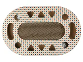 Drapaki dla kotów - zoofari® Mata do drapania / Tekturowy drapak z zabawką (Drapak z tektury owalny) - miniaturka - grafika 1