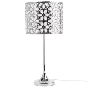 Beliani Lampa stołowa Lampa stołowa metalowa srebrna SAJO L 78966 - Lampy stojące - miniaturka - grafika 1