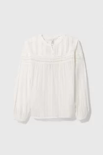 Bluzki dla dziewczynek - Pepe Jeans bluzka dziecięca kolor biały - grafika 1