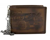 Portfele - skórzany portfel męski N992C-VIN-C brązowy RFID z łańcuchem N992C-VIN-C - miniaturka - grafika 1