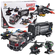Zabawy w naśladowanie dorosłych - Klocki techniczne policja SWAT 672ele radar helikopter 6w1 ZA4620 - miniaturka - grafika 1