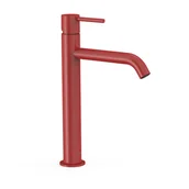 Baterie umywalkowe - Bateria umywalkowa nablatowa Tres Study czerwony połysk 26230701TRO - miniaturka - grafika 1