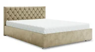 Łóżka - Beżowe pikowane łoże z pojemnikiem 5 rozmiarów - Cavenio - miniaturka - grafika 1