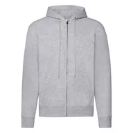 Bluzy męskie - Bluza męska z kapturem Zip Through Hooded Sweat Fruit of the Loom - Heather Grey XL - miniaturka - grafika 1